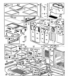 Part Location Diagram of DA96-00516R Samsung Evaporater Assembly