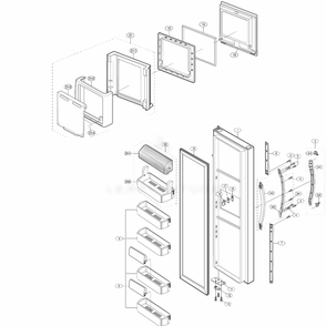 Part Location Diagram of DA64-00413B Samsung HANDLE-MID FRONT;A-TOP,A