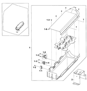 Heater Assy Diagram and Parts List for DV520AEP XAA-0002 Samsung Dryer