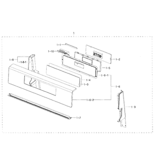 Control Box Diagram and Parts List for NX58H5650WS AA-0000 Samsung Range