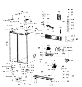 Part Location Diagram of DA97-13877B Samsung Assembly COVER HINGE-REF;FOO