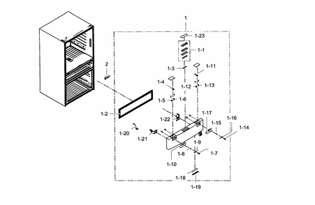 Flexzone Door Diagram and Parts List for RF24FSEDBSR AA-0002 Samsung Refrigerator