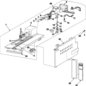 Enclosure Assembly Diagram and Parts List for RS2520SW XAA Samsung Refrigerator