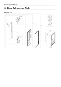 Right Refrigerator Door Diagram and Parts List for RF23R6201SR AA-51 Samsung Refrigerator