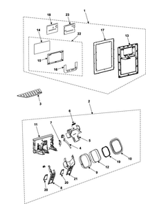Part Location Diagram of DA97-03121D Samsung Assembly COVER-DISPENSER;NEX