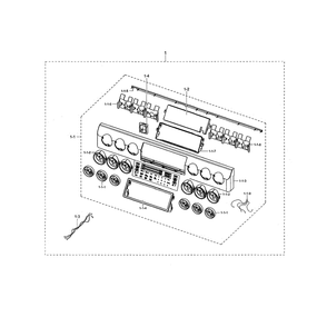 Control Box Assembly Diagram and Parts List for NX58K9850SG AA-02 Samsung Range