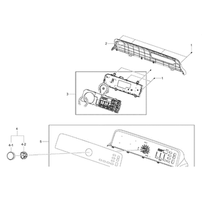 Control Panel Diagram and Parts List for DV456EWHDSU AA-0000 Samsung Dryer