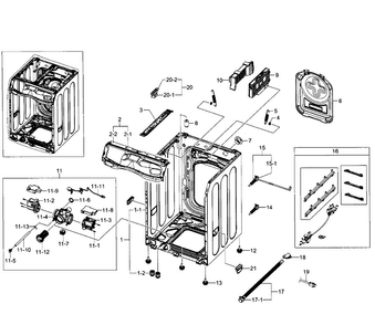 Part Location Diagram of DC92-00321J Samsung Main Pcb Assembly