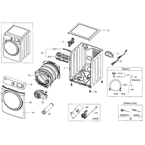 Part Location Diagram of DC97-16394L Samsung Panel