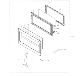 Part Location Diagram of DE64-02448A Samsung Door