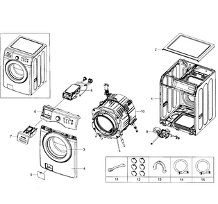 Part Location Diagram of DC97-16786C Samsung Panel
