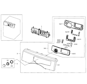 Part Location Diagram of DC97-15939G Samsung Button Assembly