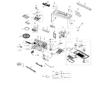Part Location Diagram of DE67-00264A Samsung Exhaust Duct
