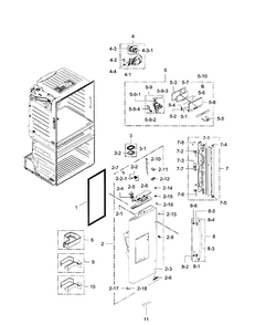 Fridge Door L Diagram and Parts List for RF28HMEDBSR AA-0009 Samsung Refrigerator
