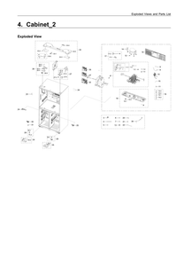 Cabinet 2 Diagram and Parts List for RF28N9780SG AA-01 Samsung Refrigerator