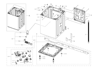 Part Location Diagram of DC61-03294A Samsung Frame