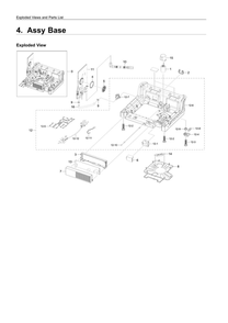 Base Assembly Diagram and Parts List for DW80K7050UG AA-01 Samsung Dishwasher
