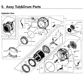 Part Location Diagram of DC47-00006Z Samsung Washer Heater Assembly