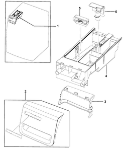Drawer Diagram and Parts List for WF209ANW XAA-0000 Samsung Washer