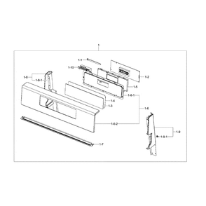 Control Box Diagram and Parts List for NX58F5700WS AA-0001 Samsung Range