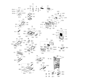 Fridge Diagram and Parts List for RFG237AAWP XAA-0003 Samsung Refrigerator