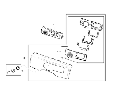 Control Panel Diagram and Parts List for DV210AGW XAA Samsung Dryer