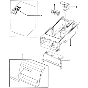 Drawer Diagram and Parts List for WF209ANW XAA-0000 Samsung Washer