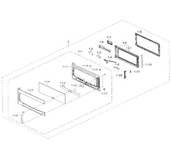 Part Location Diagram of DE64-00925A Samsung Screen Door