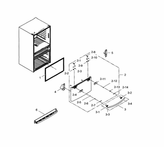 Freezer Door Diagram and Parts List for RF24FSEDBSR AA-0002 Samsung Refrigerator