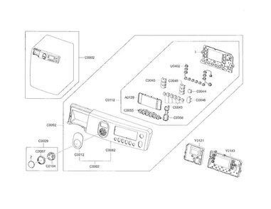 Panel Control Diagram and Parts List for WF438AAR XAA Samsung Washer