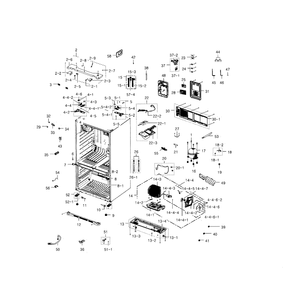 Cabinet Diagram and Parts List for RFG237AAWP XAA-05 Samsung Refrigerator