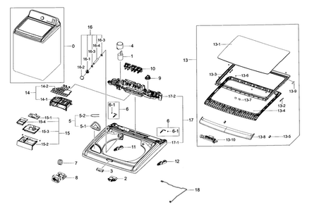 Part Location Diagram of DC97-18119A Samsung Dispenser Assembly