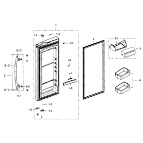 Right Door Diagram and Parts List for RFG293HARS XAA-02 Samsung Refrigerator