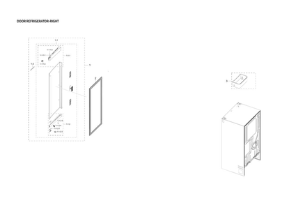 Right Refrigerator Door Diagram and Parts List for RF23R6201SR AA-50 Samsung Refrigerator