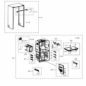 Part Location Diagram of DA97-15569L Samsung Assembly Cabi Frame; Rf9000jc,all Black,disp