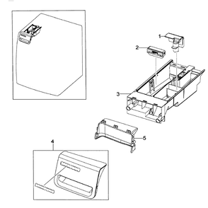 Drawer Diagram and Parts List for WF218ANW XAA-0000 Samsung Washer
