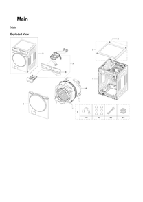 Main Assembly Diagram and Parts List for WF45B6300AC US-00 Samsung Washer