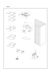 Refrigerator Parts Diagram and Parts List for RS25J500DWW BY-01 Samsung Refrigerator