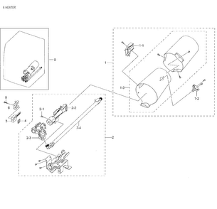 Duct & Burner Diagram and Parts List for DV42H5000GW A3-0003 Samsung Dryer