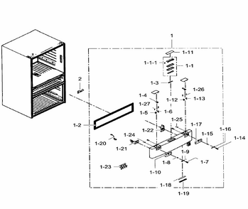 Flexzone Door Diagram and Parts List for RF31FMEDBWW AA-0002 Samsung Refrigerator