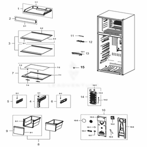 Part Location Diagram of DA61-07408A Samsung Fixer-Sensor; Nw2,pp,natural,m1600