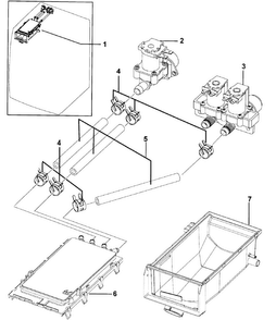 Drawer Housing Diagram and Parts List for WF209ANW XAA-0000 Samsung Washer