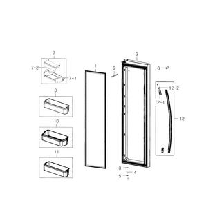 Part Location Diagram of DA91-04148A Samsung Door Foam Assembly