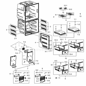 Freezer Diagram and Parts List for RF28K9380SR (AA)(0003) Samsung Refrigerator