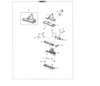 Brush Diagram and Parts List for VU12F70SHCC AA-0000 Samsung Upright Vacuum