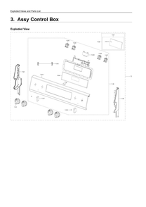 Control Box Assembly Diagram and Parts List for NE59R6631SG AA-00 Samsung Range