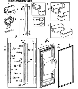Part Location Diagram of DA97-07821J Samsung Assembly COVER-DISPENSER;AW2