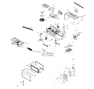 Cabinet Parts Diagram and Parts List for 40185044210  Kenmore Microwave