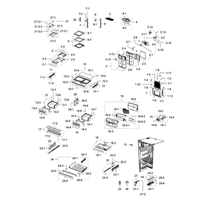 Refrigerator Diagram and Parts List for RFG238AARS XAA-01 Samsung Refrigerator