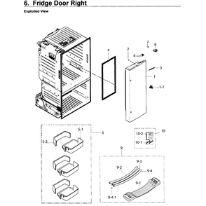 Fridge Door R Diagram and Parts List for RF26J7500BC AA-03 Samsung Refrigerator